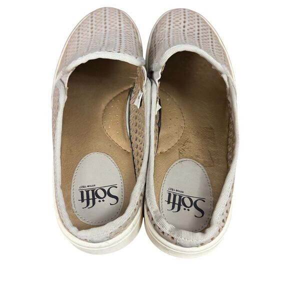 Sofft Somers II Taupe Leather Perforated Mules Slip On Sneakers Shoes Womens 8 - Picture 10 of 16